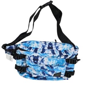 American Eagle Outfitters Blue and White Tie Dye Belt Bag